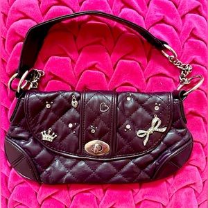 Vintage 2000s y2k plum vegan leather shoulder bag from Nordstrom